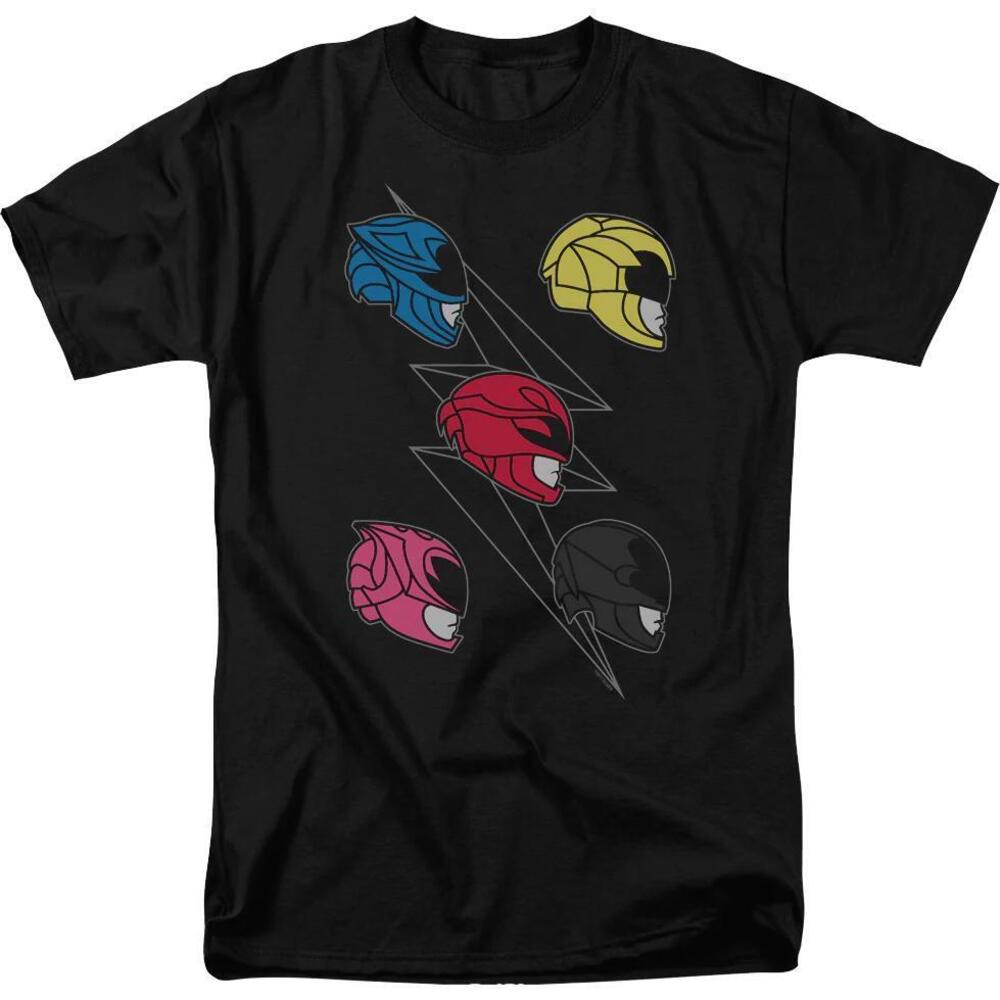 Five Helmets Mighty Morphin Power Rangers Tshirt - Picture 1 of 4
